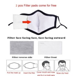 Face / mouth masks - reusable - anti bacterial - with PM 2.5 filter - 4 piecesMouth masks