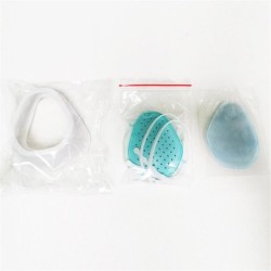 Máscara facial de silicone - filtro autoescorvante composto de 4 camadas - reutilizável - à prova de poeira - antibacteriano