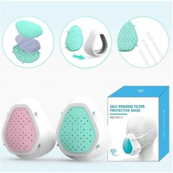 Silicone face mask - 4-layer composite self-priming filter - reusable - dust-proof - anti-bacterialMouth masks