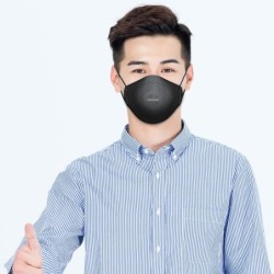 Máscara protetora de silicone - reutilizável - antipó - antibacteriana - válvula de ar - filtro KN95