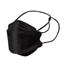 Protective face mask - 4-layer - disposable - anti-dust - anti-bacterial - cross loops - fish shape - 10 piecesMouth masks