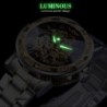 WINNER - luxurious watch - mechanical - luminous - with diamonds - transparent skeleton design - with boxWatches