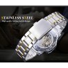 WINNER - luxurious watch - mechanical - luminous - with diamonds - transparent skeleton design - with boxWatches