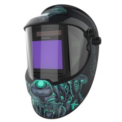 Capacete de soldagem com escurecimento automático - solar - bateria Li automática - cor verdadeira - 4 sensores