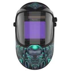 Capacete de soldagem com escurecimento automático - solar - bateria Li automática - cor verdadeira - 4 sensores