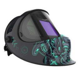 Capacete de soldagem com escurecimento automático - solar - bateria Li automática - cor verdadeira - 4 sensores