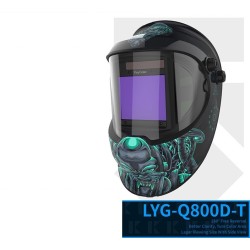 Capacete de soldagem com escurecimento automático - solar - bateria Li automática - cor verdadeira - 4 sensores