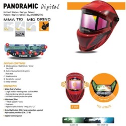 Auto darkening welding helmet - 3 filters - DIN 4 - optical sensors ANSI CSA AS/NZSHelmets