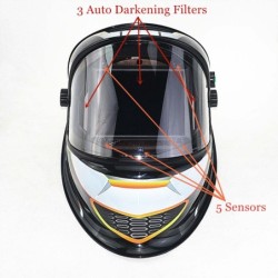 Auto darkening welding helmet - 3 filters - DIN 4 - optical sensors ANSI CSA AS/NZSHelmets