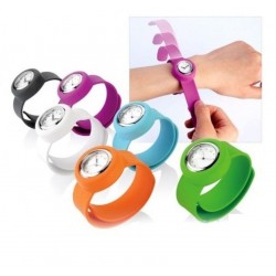 Relógio infantil de silicone - pulseira de encaixe