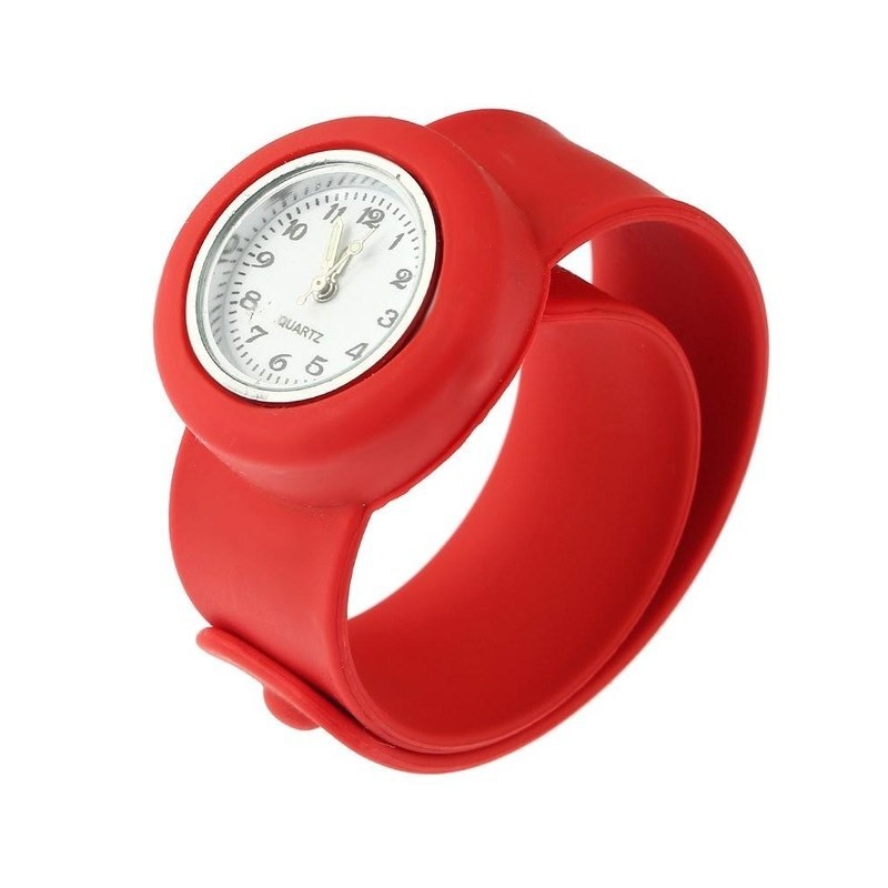 Relógio infantil de silicone - pulseira de encaixe