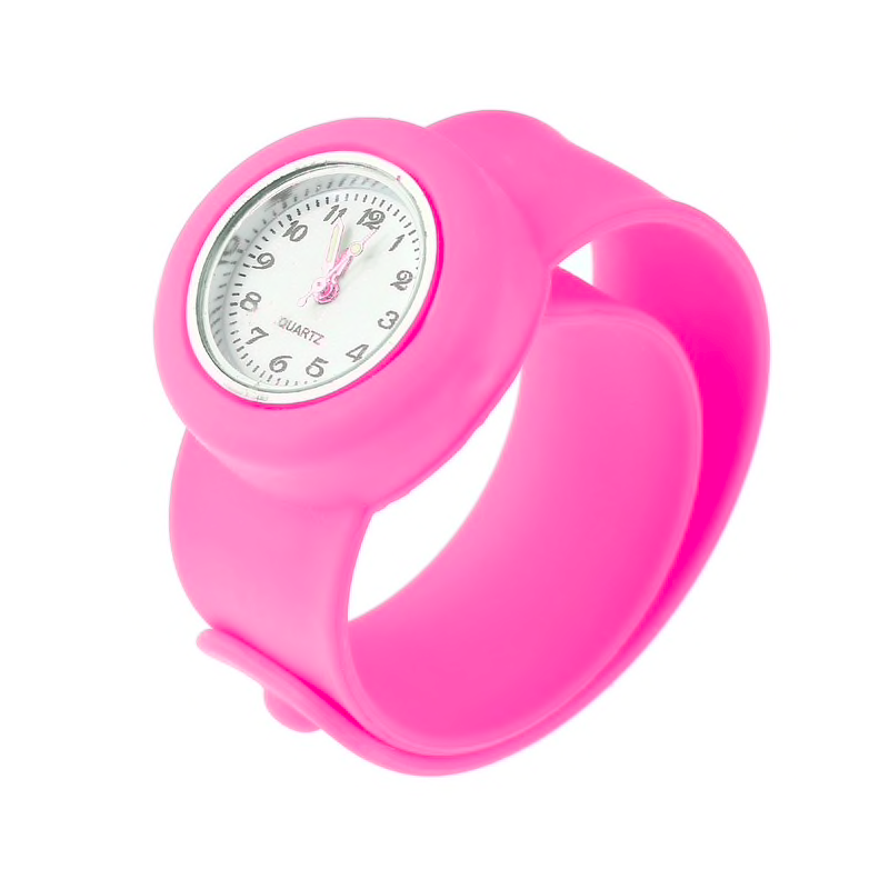 Relógio infantil de silicone - pulseira de encaixe