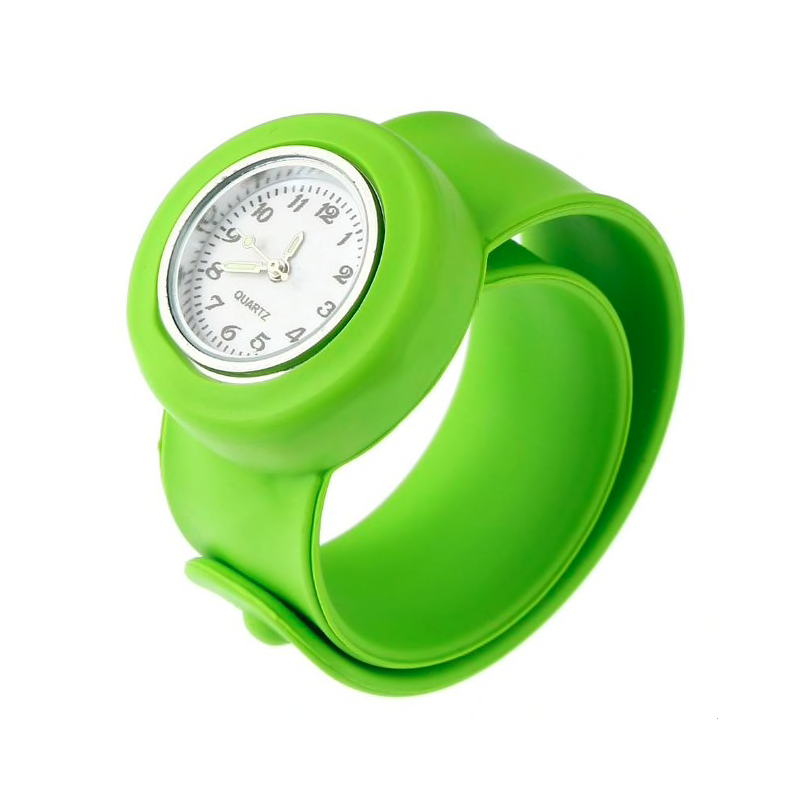 Relógio infantil de silicone - pulseira de encaixe