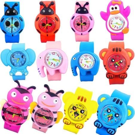 Relógio infantil eletrônico na moda - quartzo - joaninha - abelha - tigre - elefante