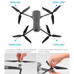 DJI Mavic 2 Pro - 8743F - hélices de três pás - baixo ruído