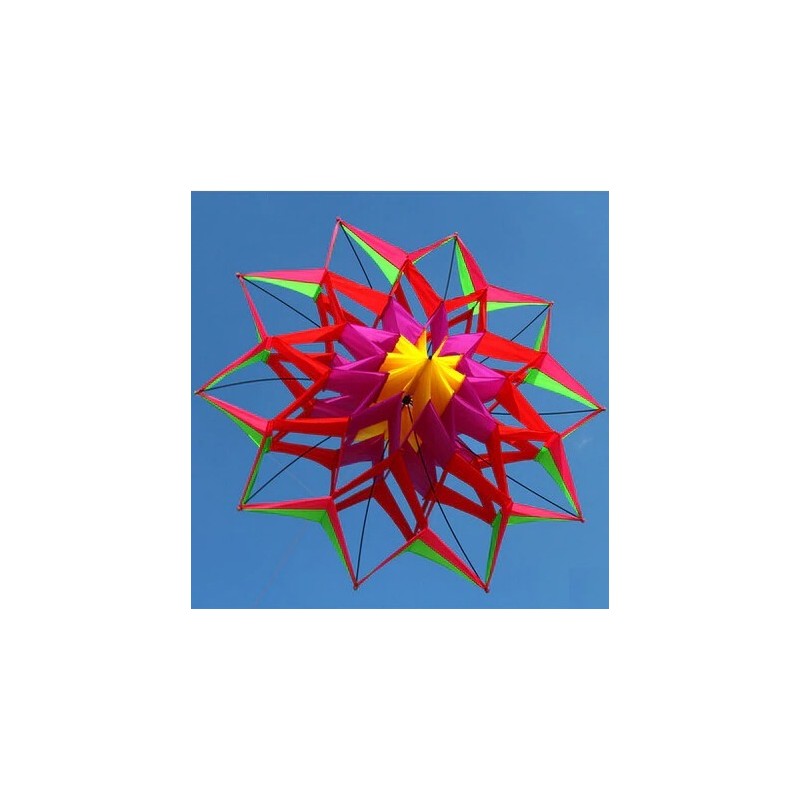 Pipa esportiva / praia - flor 3D - com cabo / linha