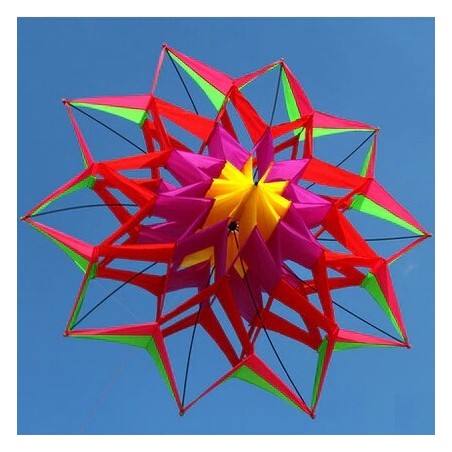 Pipa esportiva / praia - flor 3D - com cabo / linha