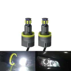 120W - H8 - LED Angle-Eyes - Luzes - BMW - E92 M3 E82 E87 E91 E60 E61 E63 E70 E71 E89