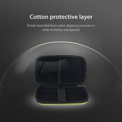 Saco de armazenamento protetor HDD de 2,5 polegadas - com zíper