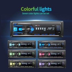 Car radio - remote control - removable panel - Bluetooth - 1DIN - 2.5 inch - 12V - FM - USB - AUX-IN - MP3Din 1