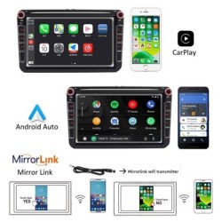 Auto-rádio - X8 - Carplay - 2 Din - Android - Bluetooth - CAN BUS - Mirror Link - USB - TF