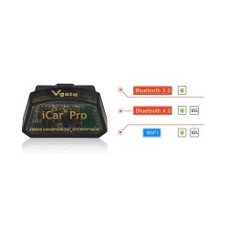 Vgate iCar Pro OBD2 scanner - Bluetooth/WIFI para Android/IOS ferramenta de diagnóstico de carro ELM327 V2.1