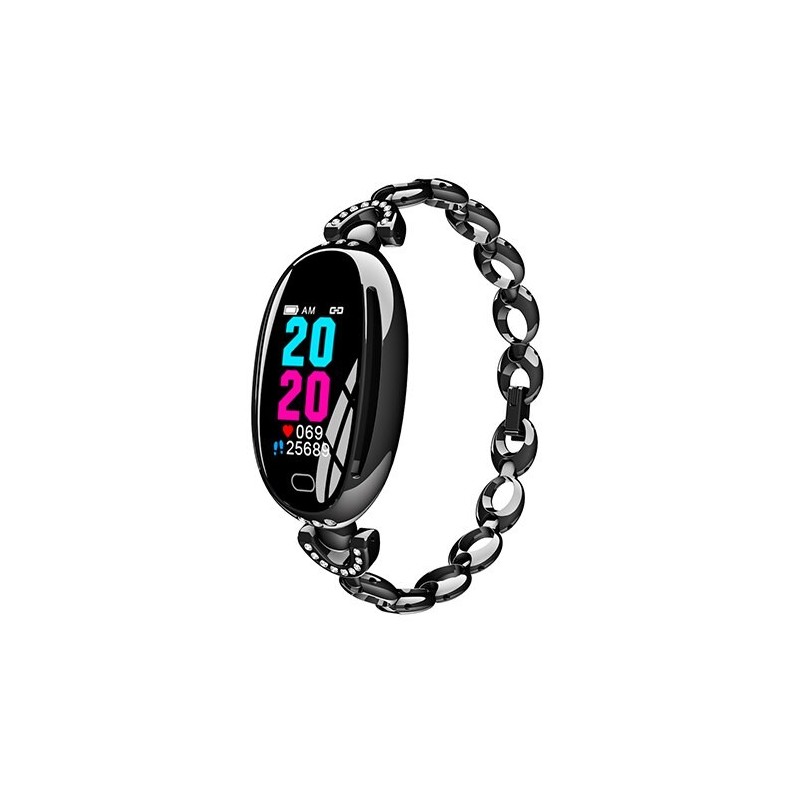 H8 Smart Watch - pulseira oca com diamantes - monitor de frequência cardíaca - rastreador de fitness - à prova d'água - Android