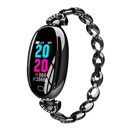 H8 Smart Watch - pulseira oca com diamantes - monitor de frequência cardíaca - rastreador de fitness - à prova d'água - Android