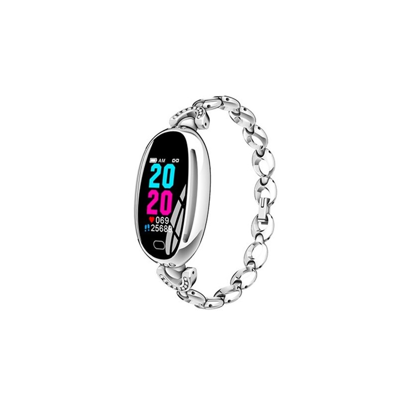 H8 Smart Watch - pulseira oca com diamantes - monitor de frequência cardíaca - rastreador de fitness - à prova d'água - Android