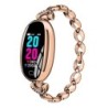 H8 Smart Watch - pulseira oca com diamantes - monitor de frequência cardíaca - rastreador de fitness - à prova d'água - Android