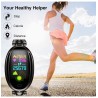 H8 Smart Watch - pulseira oca com diamantes - monitor de frequência cardíaca - rastreador de fitness - à prova d'água - Android