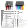 16 pinos para chicote elétrico da VW - plugue - conector ISO - para unidade principal de áudio do carro 2 Din - adaptador de cab