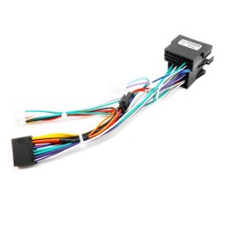 16 pinos para chicote elétrico da VW - plugue - conector ISO - para unidade principal de áudio do carro 2 Din - adaptador de cab