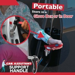Maçaneta de apoio para carro - maçaneta de porta de segurança multifuncional - martelo - quebra-vidros - com LED
