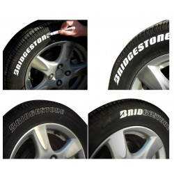 Marcador branco - tinta permanente - à prova d'água - caneta de pneu