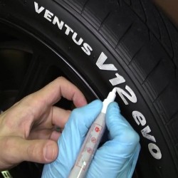 Marcador branco - tinta permanente - à prova d'água - caneta de pneu