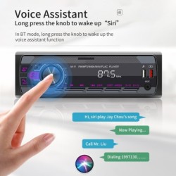Auto-rádio digital - 1 DIN - assistente de voz - Bluetooth - AUX - FM