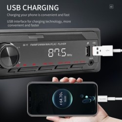 Auto-rádio digital - 1 DIN - assistente de voz - Bluetooth - AUX - FM