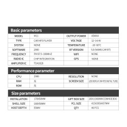 Auto-rádio digital - 1 DIN - assistente de voz - Bluetooth - AUX - FM