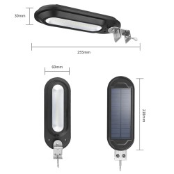 Lâmpada movida a energia solar - lâmpada de parede ao ar livre - luz do crepúsculo ao amanhecer - à prova d'água - 18 LE