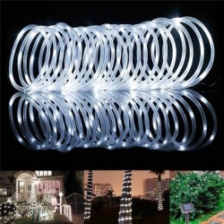 Corda de LED alimentada por energia solar - guirlanda - luzes externas - à prova d'água - 7m - 12m