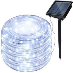 Corda de LED alimentada por energia solar - guirlanda - luzes externas - à prova d'água - 7m - 12m
