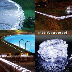 Corda de LED alimentada por energia solar - guirlanda - luzes externas - à prova d'água - 7m - 12m