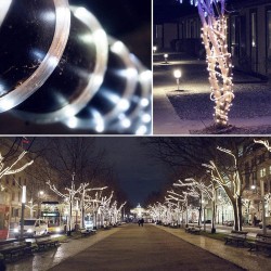 Corda de LED alimentada por energia solar - guirlanda - luzes externas - à prova d'água - 7m - 12m