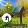 Corda de LED alimentada por energia solar - guirlanda - luzes externas - à prova d'água - 7m - 12m