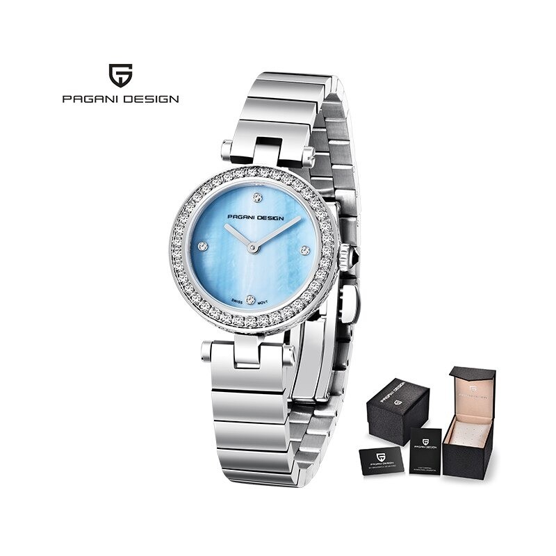 PAGANI DESIGN - luxurious women's watch - with diamonds - Quartz - stainless steelWatches