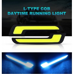 Luzes diurnas para carro - LED - DRL - COB - à prova d'água - 2 peças