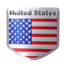Estados Unidos - bandeira dos EUA - emblema de metal - adesivo de carro