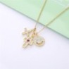 Necklace with three pendants - smiley face - cross - star - 925 sterling silverNecklaces