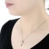 Colar elegante - cruz de cristal azul - prata de lei 925